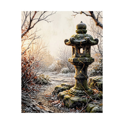 Healing Stone Lantern Wall Art Print - Broken Beauty Kintsugi