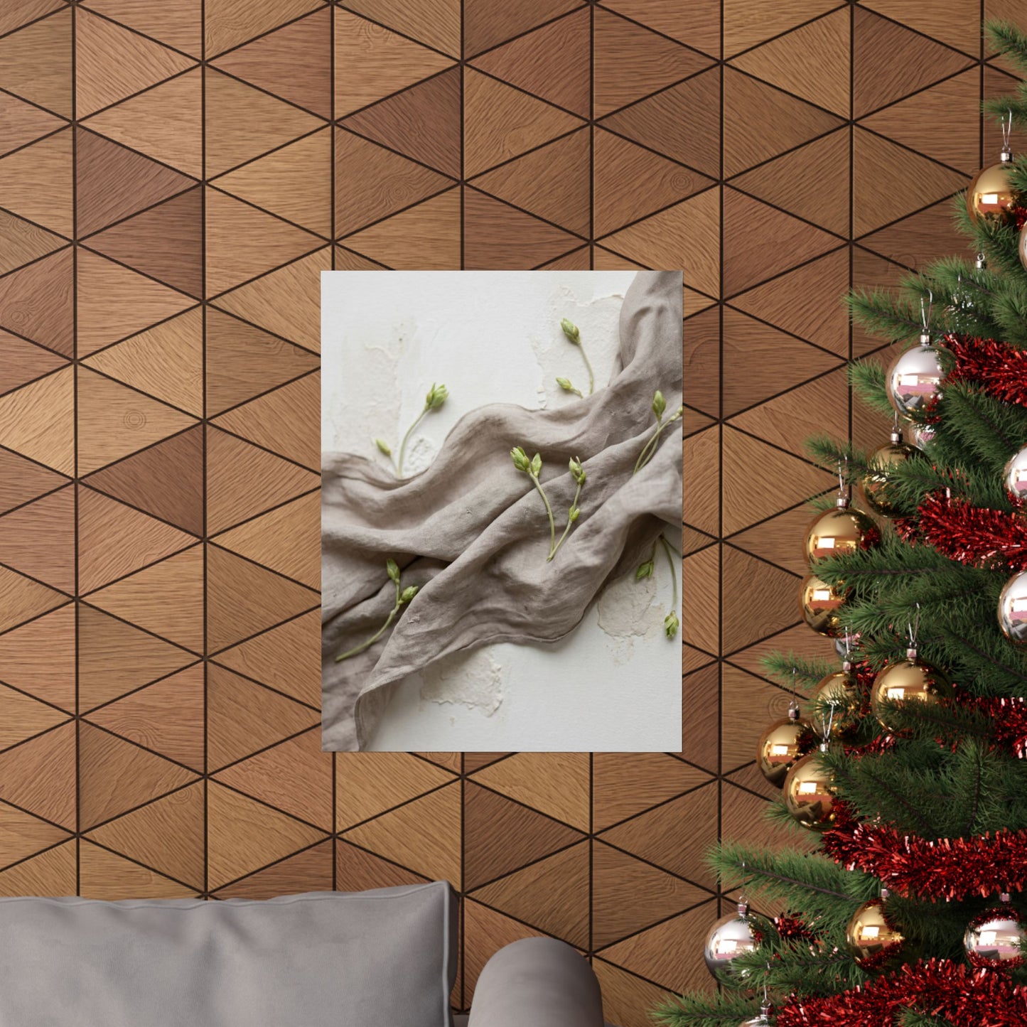 Silk Drape Wall Art Print | Spring Japandi Texture Art