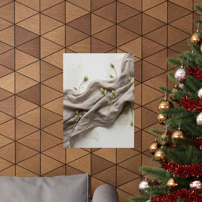 Silk Drape Wall Art Print | Spring Japandi Texture Art