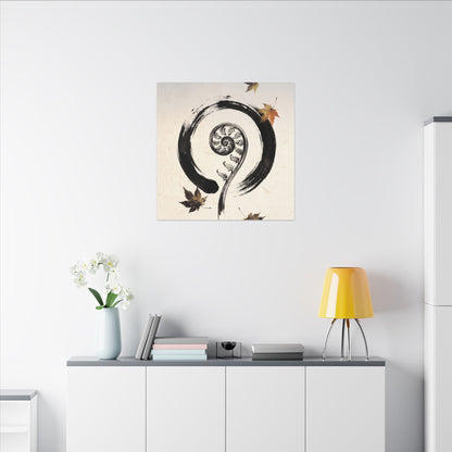 Fern Unfurling Autumn Canvas Art | Zen Peaceful Design