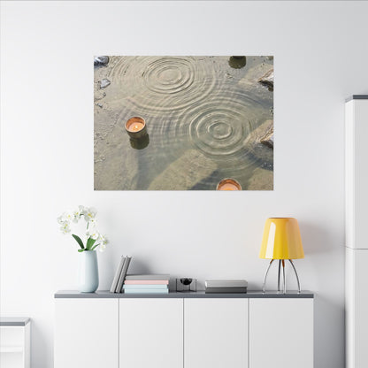 Water Ripple Canvas Art | Winter Japandi Japanese Pattern Art