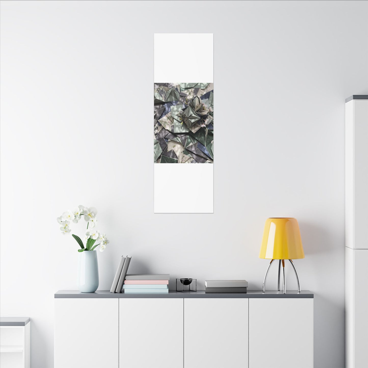 Shibui Paper Fold Canvas Art - Japandi Japanese Pattern