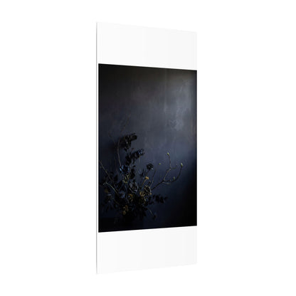 Dried Flowers Spring Canvas Art | Dark Japandi Moody Design