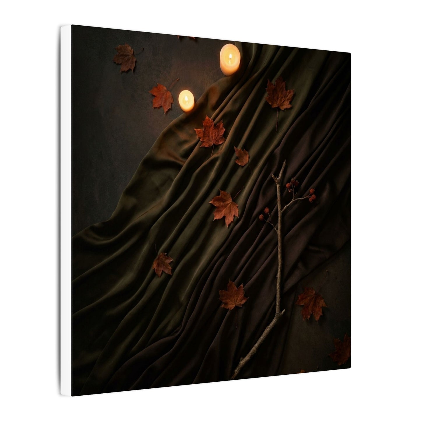 Autumn Silk Drape Moody Minimal Canvas Art | Moody Decor