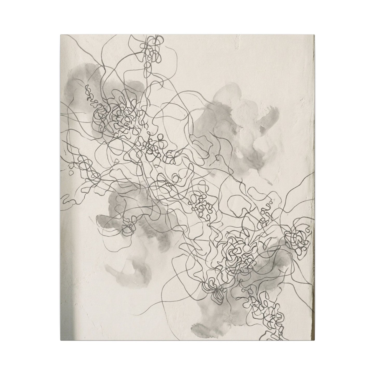 Summer Shadow Play Minimal Line Canvas Art | Earthy Decor