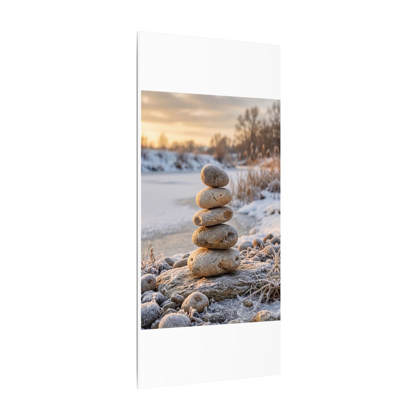 Ma River Stones Canvas Art - Japandi Japanese Pattern