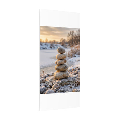 Ma River Stones Canvas Art - Japandi Japanese Pattern