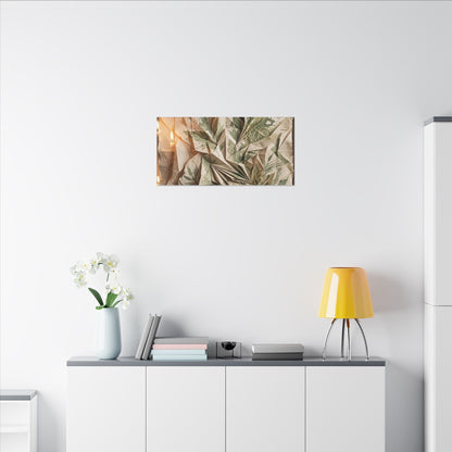 Japandi Paper Fold in Candlelight | Texture Canvas Art