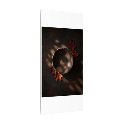 Ceramic Bowl Canvas Art | Autumn Dark Japandi Dark Texture Art