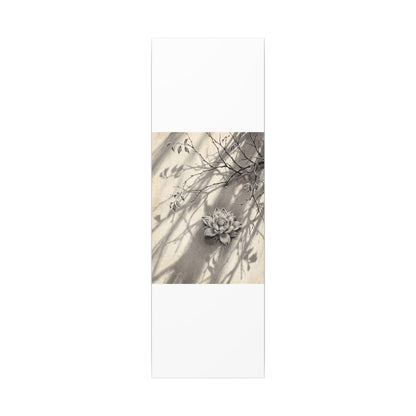 Winter Lotus Flower Sumi E Canvas Art | Contemplative Decor