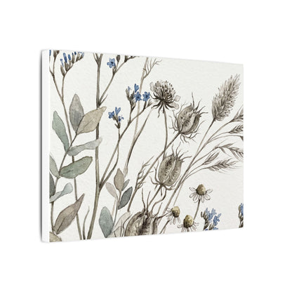 Dried Flowers Canvas Art | Summer Japandi Watercolor Art