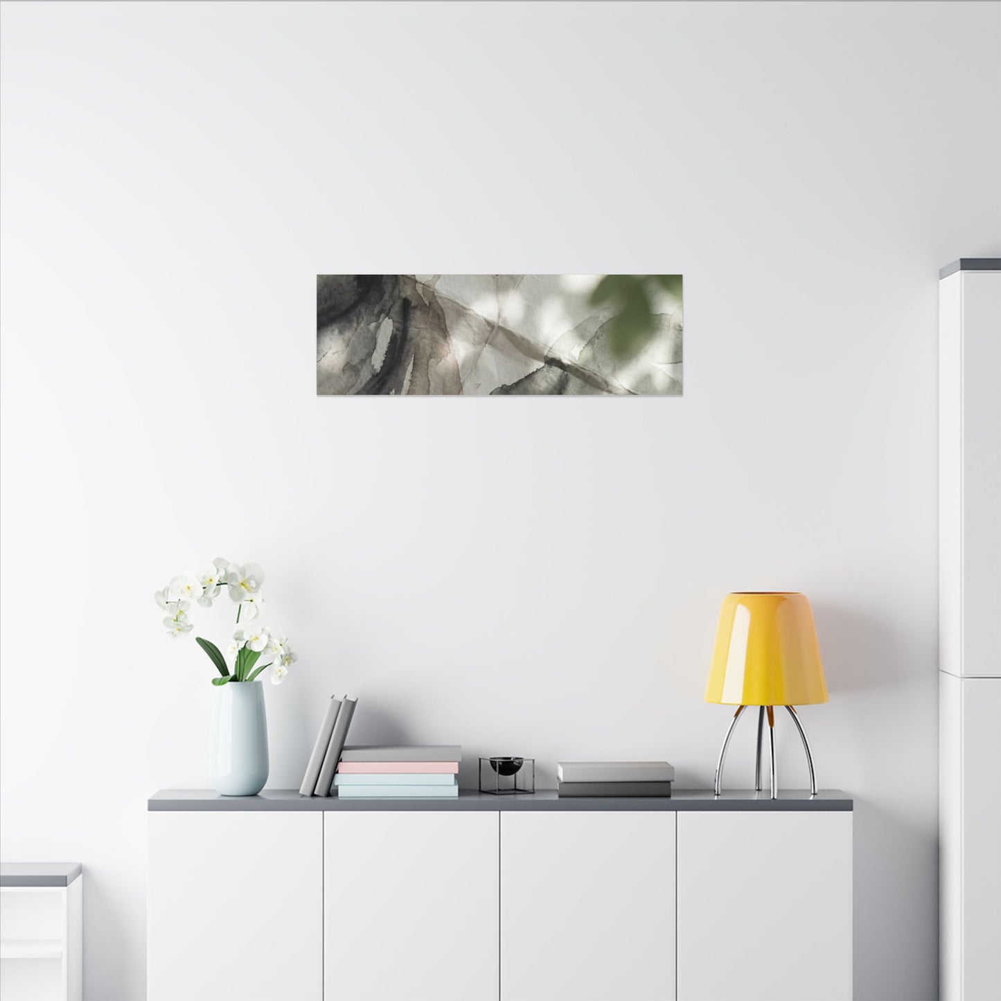 Spring Paper Fold Watercolor Canvas Art | Warm Decor
