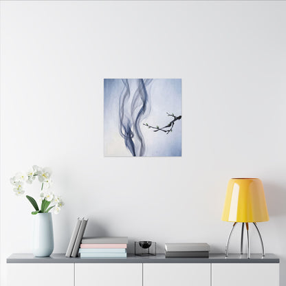 Incense Smoke Spring Canvas Art | Zen Tranquil Design