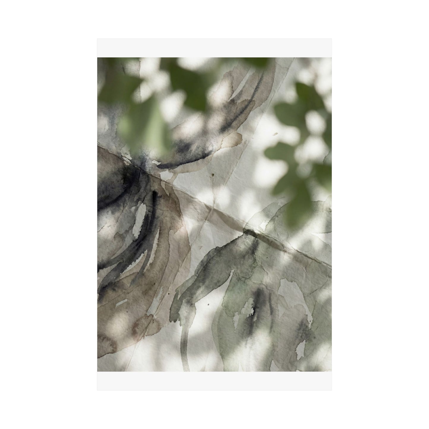 Japandi Paper Fold in Dappled | Watercolor Wall Art Print