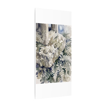 Stone Lantern Watercolor Canvas Art | Elegant Japandi Art