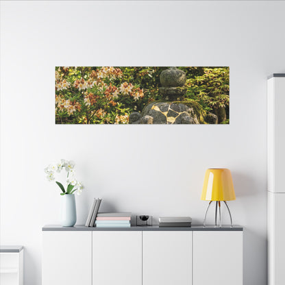 Spring Stone Lantern Gold Repair Canvas Art | Beautiful Decor