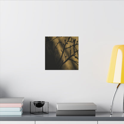 Golden Hour Shadow Play Canvas Art - Dark Japandi Seijaku