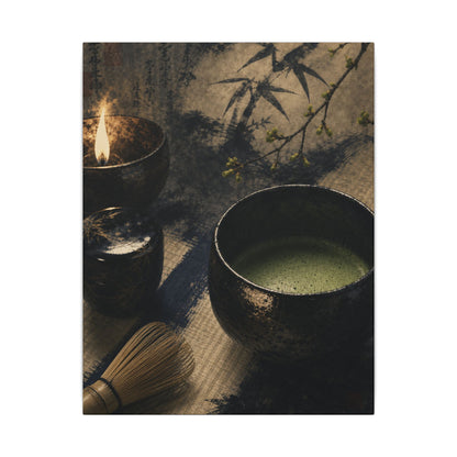 Ma Tea Ceremony Canvas Art - Zen Sumi E