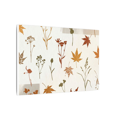 Autumn Dried Flowers Japanese Pattern Canvas Art | Elegant Decor