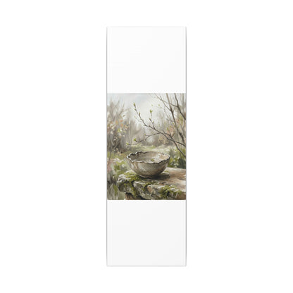 Japandi Ceramic Bowl in Overcast | Minimal Line Canvas Art