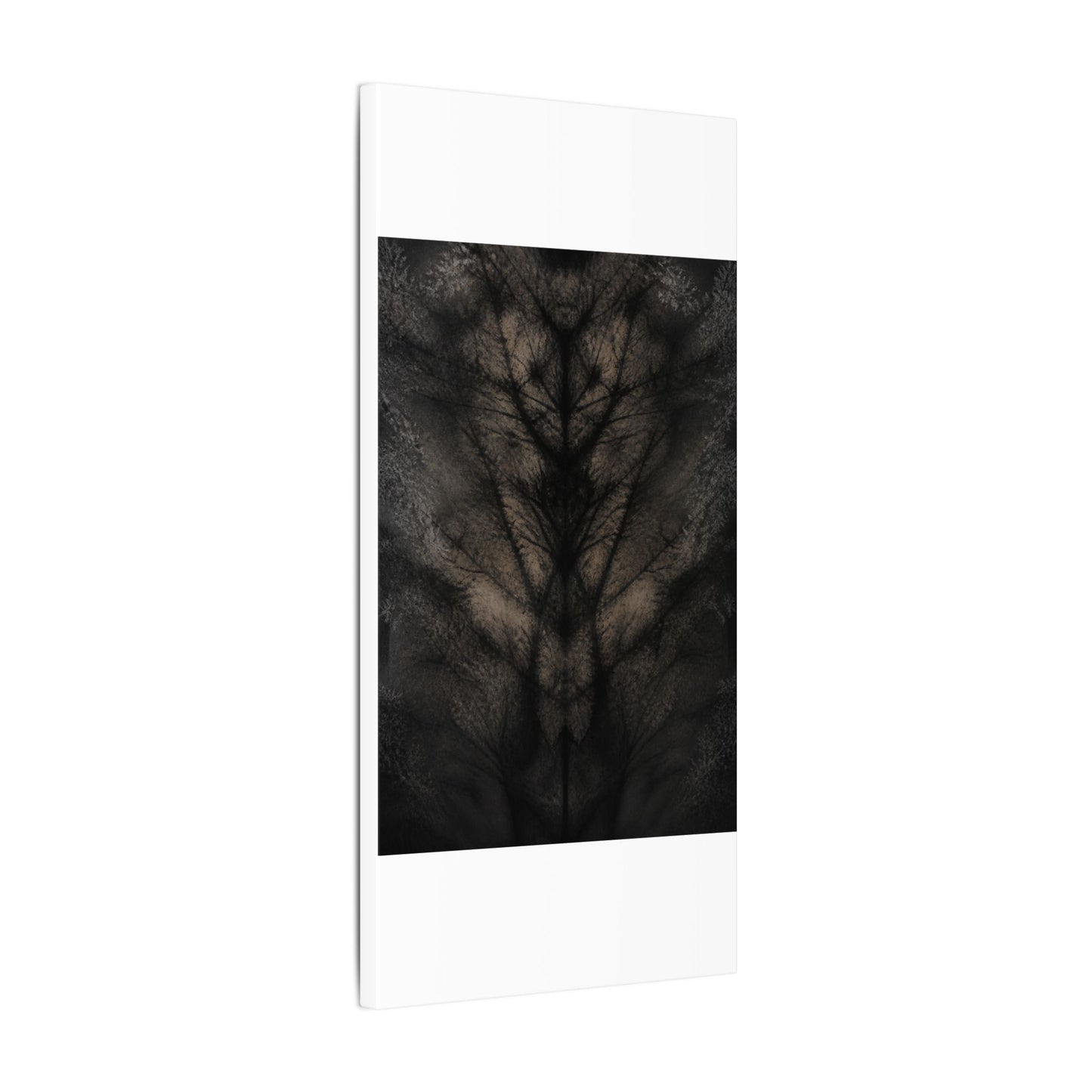 Seijaku Shadow Play Canvas Art - Dark Japandi Charcoal Ink