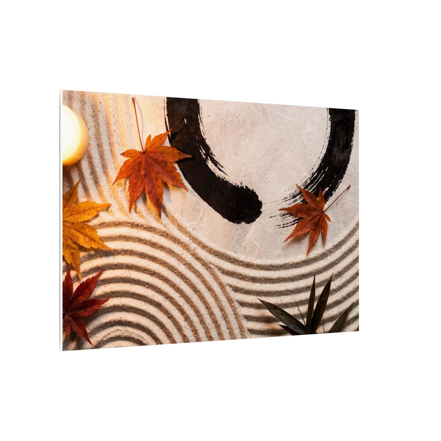 Tranquil Rock Garden Canvas Art - Enso Zen