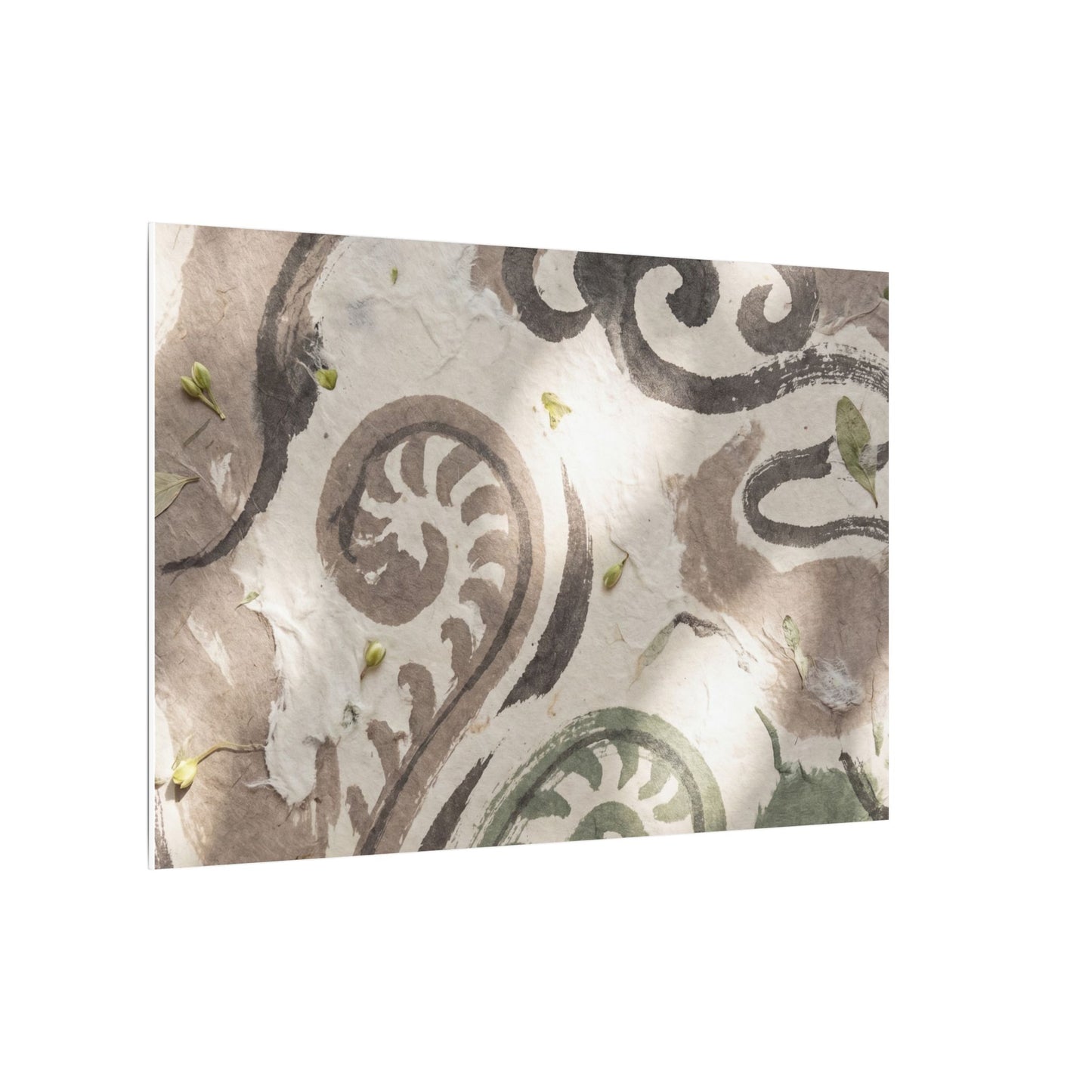 Dappled Ink Brushstroke Canvas Art - Japandi Ma