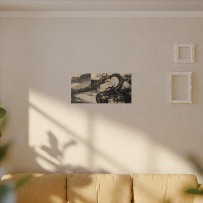 Golden Hour Pine Tree Canvas Art - Japandi Datsuzoku