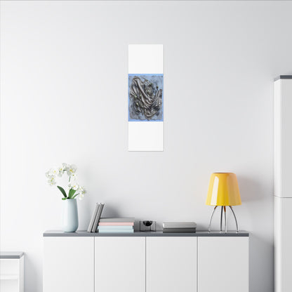 Japandi Silk Drape in Moonlight | Texture Canvas Art