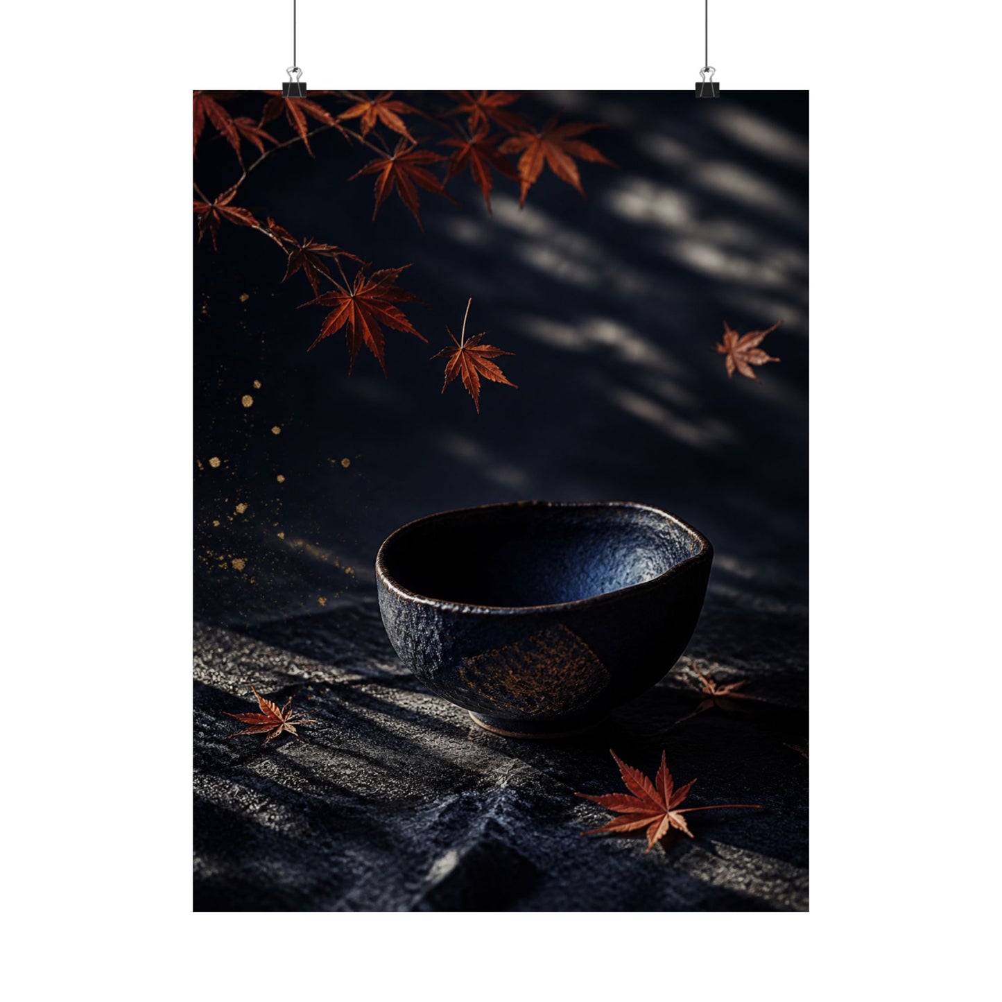 Datsuzoku Ceramic Bowl Wall Art Print - Dark Japandi Moody Minimal