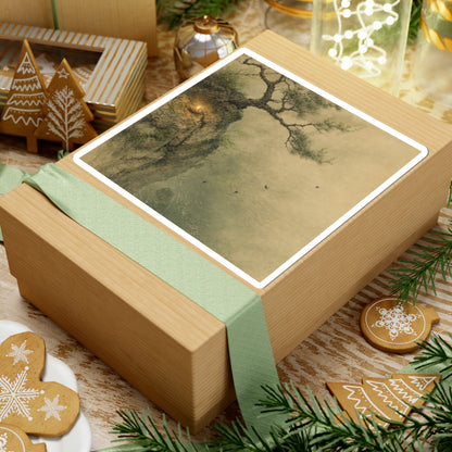 Ma Pine Tree Sticker - Japandi Minimal Line