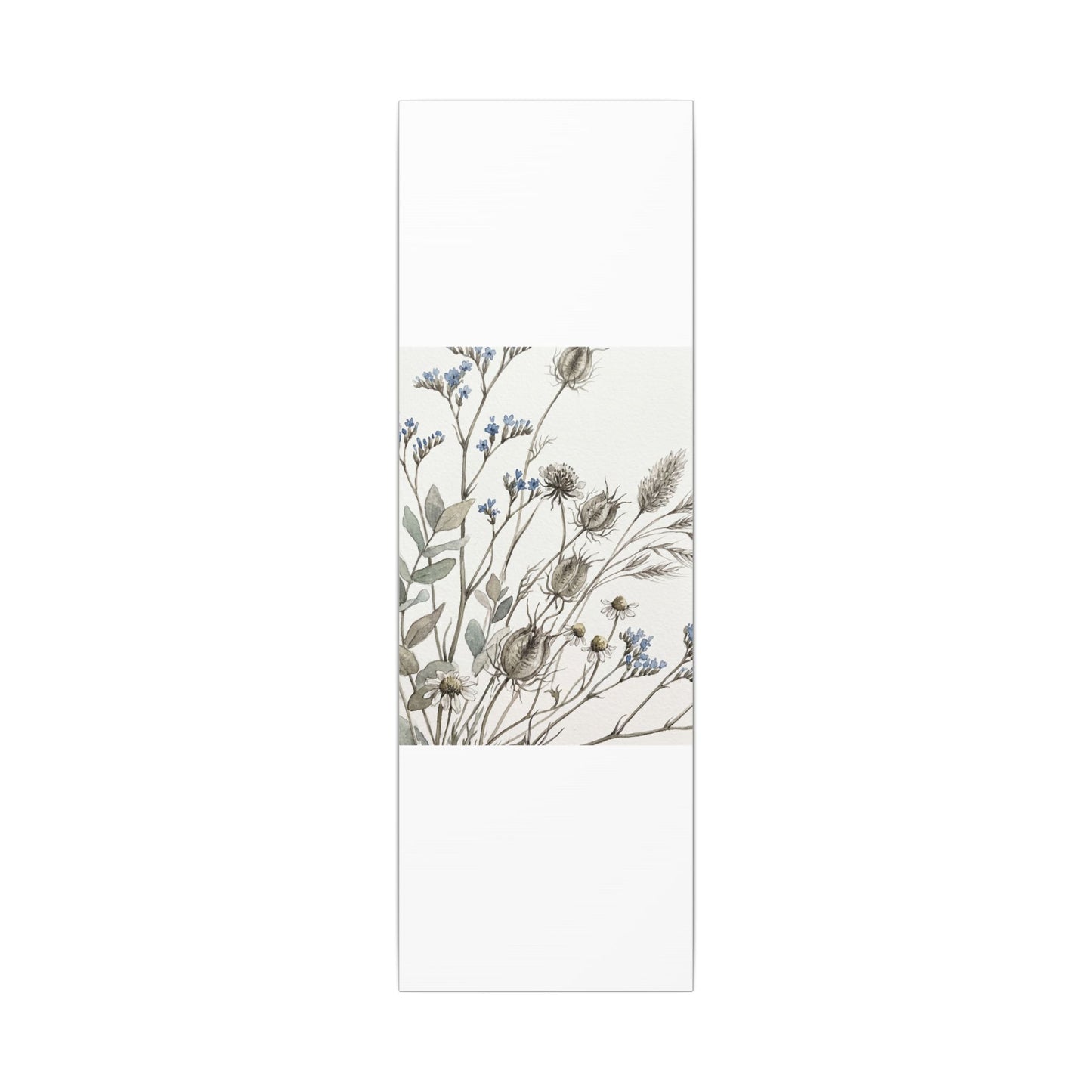 Dried Flowers Canvas Art | Summer Japandi Watercolor Art