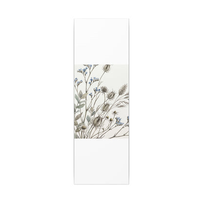 Dried Flowers Canvas Art | Summer Japandi Watercolor Art