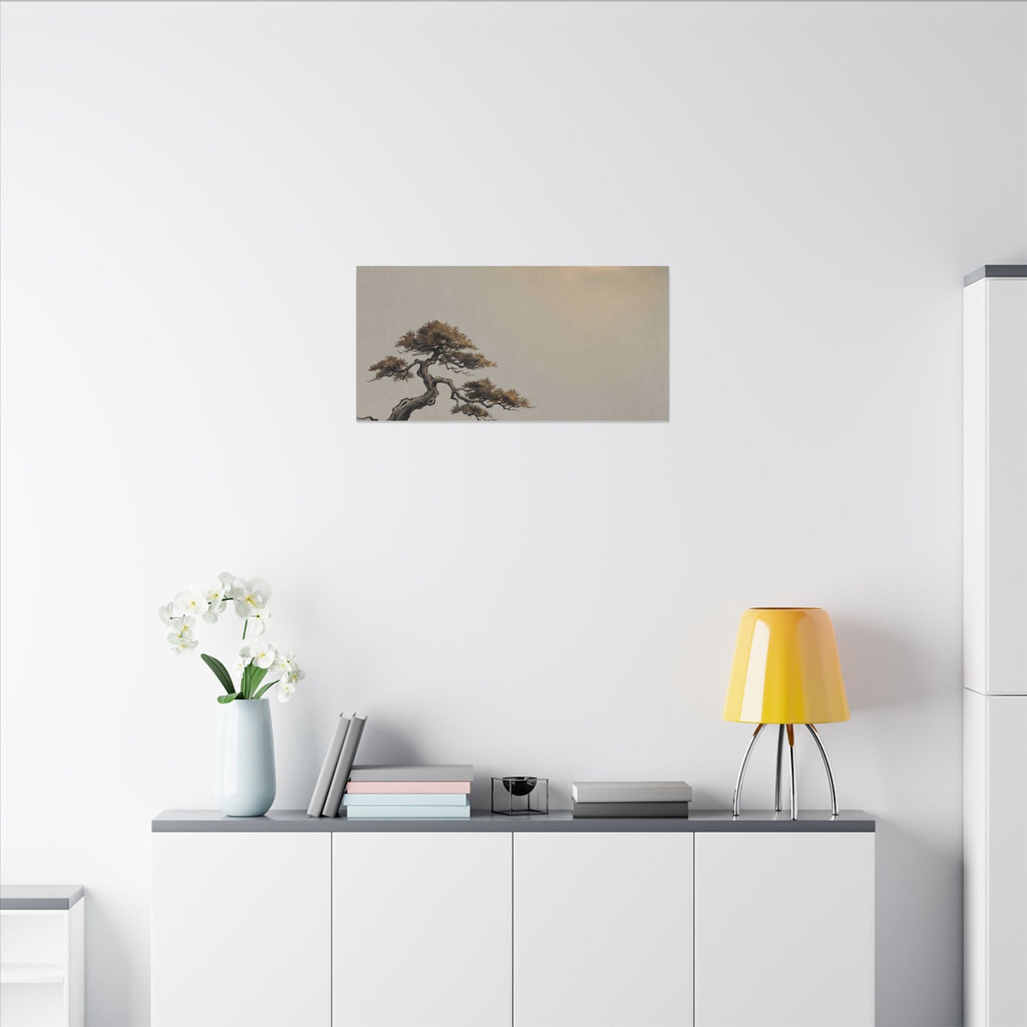 Pine Tree Canvas Art | Autumn Zen Karesansui Art