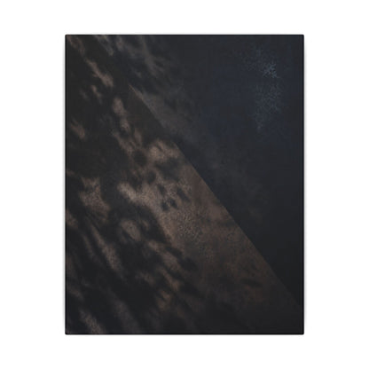 Shadow Play Winter Canvas Art | Dark Japandi Moody Design