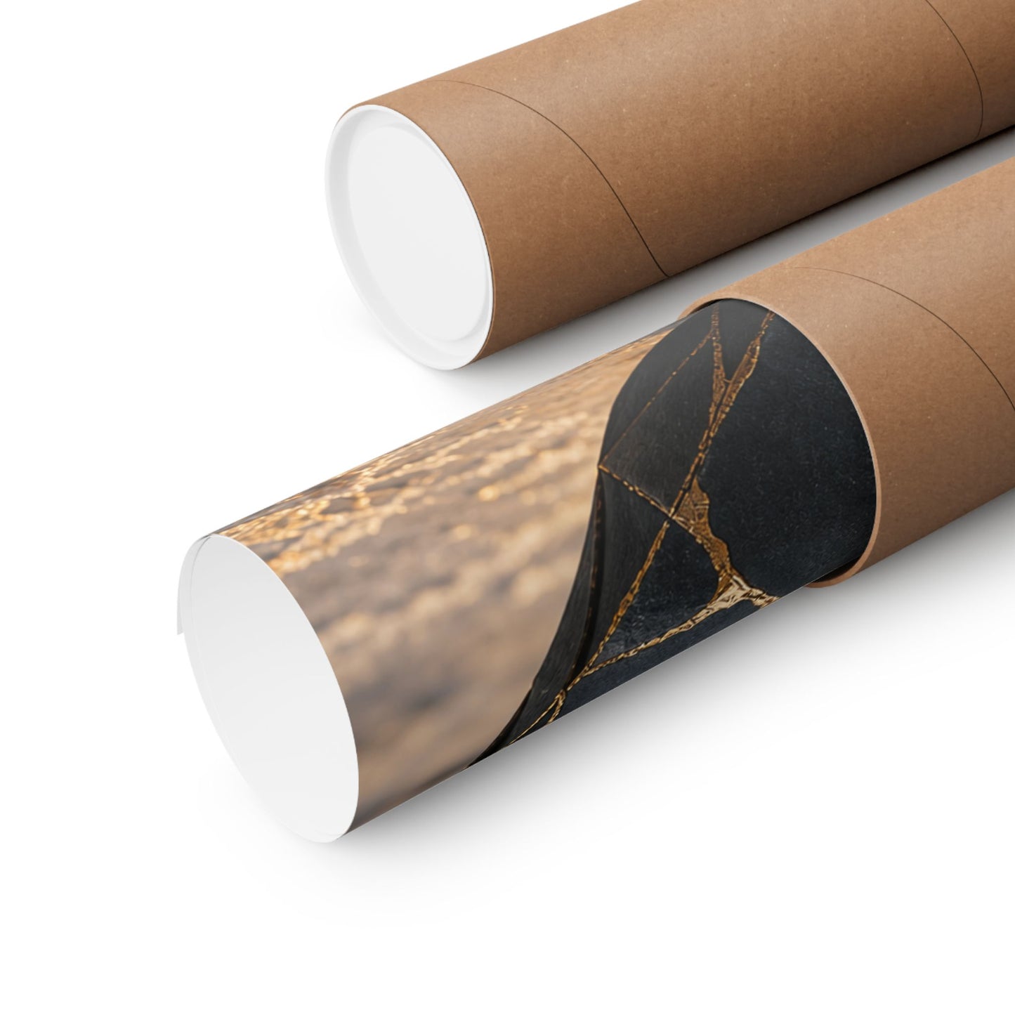 Paper Fold Gold Repair Wall Art Print | Resilient Kintsugi Art