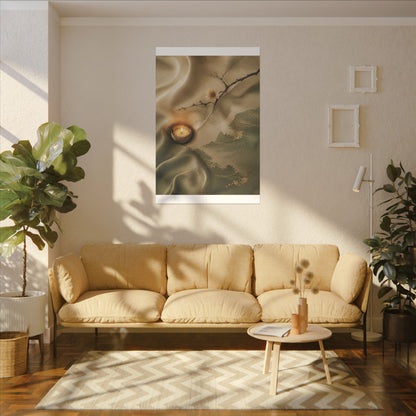 Silk Drape Japanese Pattern Canvas Art | Warm Japandi Art