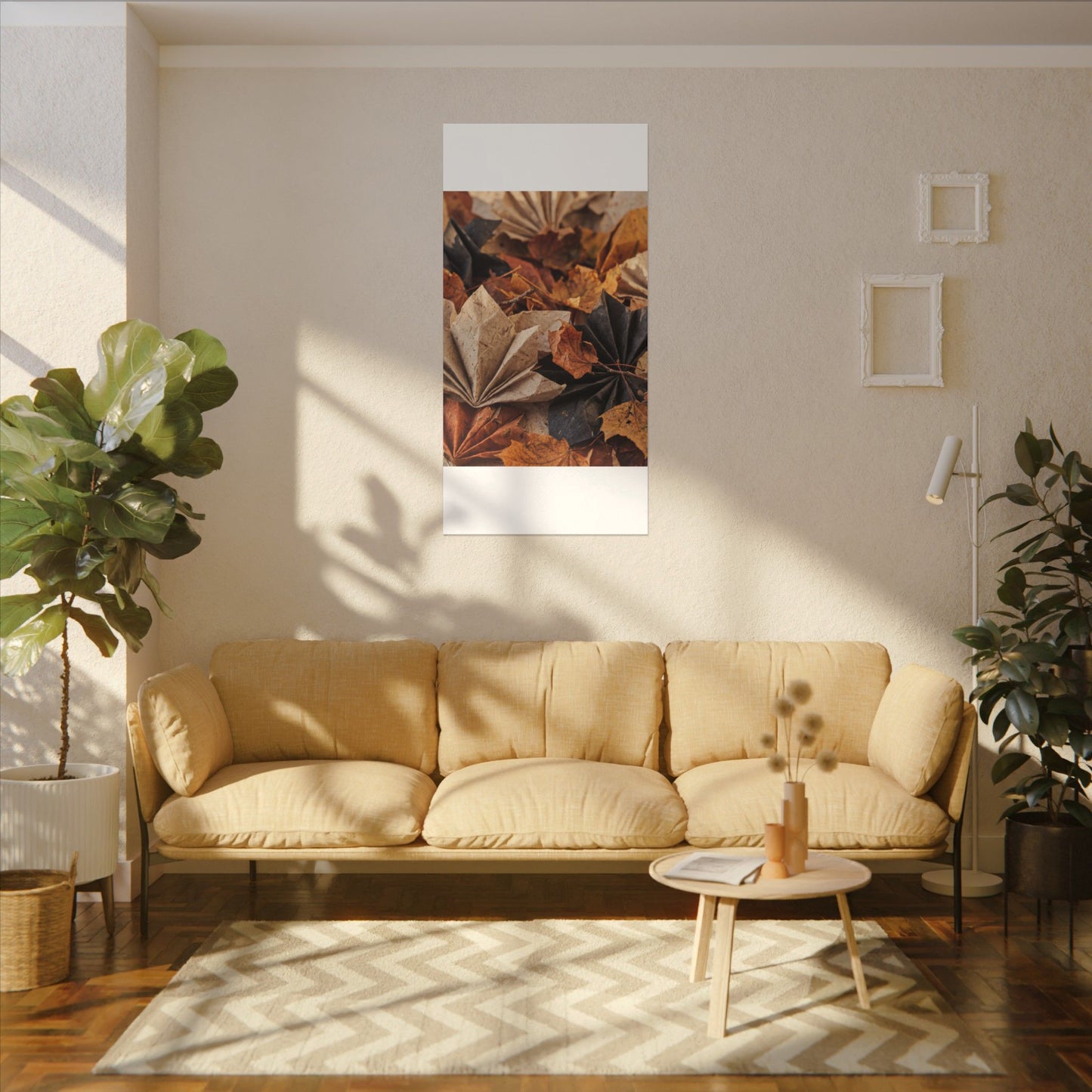 Paper Fold Texture Canvas Art | Elegant Japandi Art