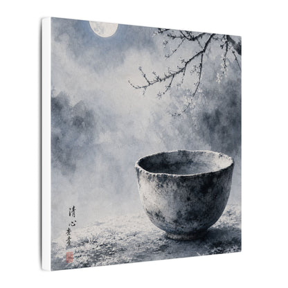 Seijaku Ceramic Bowl Canvas Art - Zen Sumi E