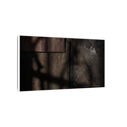 Dark Japandi Shadow Play in Candlelight | Dark Texture Canvas Art
