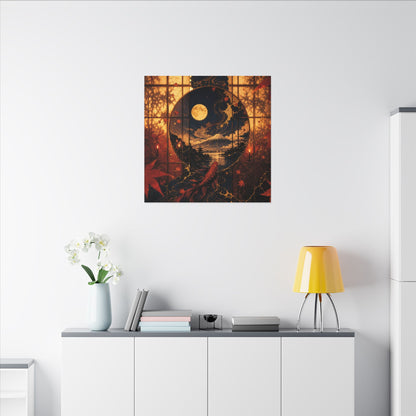 Beautiful Shoji Screen Canvas Art - Gold Vein Kintsugi