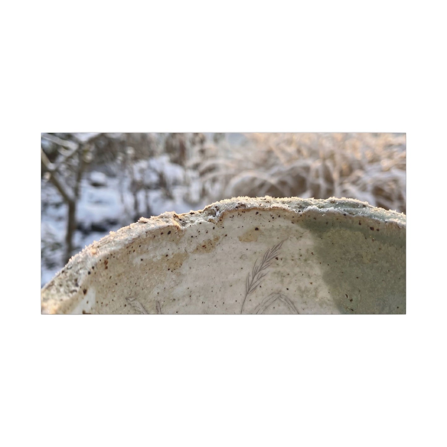 Ceramic Bowl Canvas Art | Winter Japandi Minimal Line Art