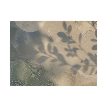 Japandi Shadow Play in Moonlight | Texture Canvas Art