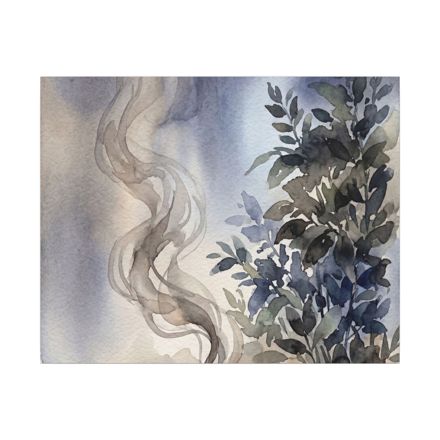 Incense Smoke Summer Canvas Art | Japandi Cozy Design