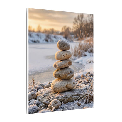 Ma River Stones Canvas Art - Japandi Japanese Pattern