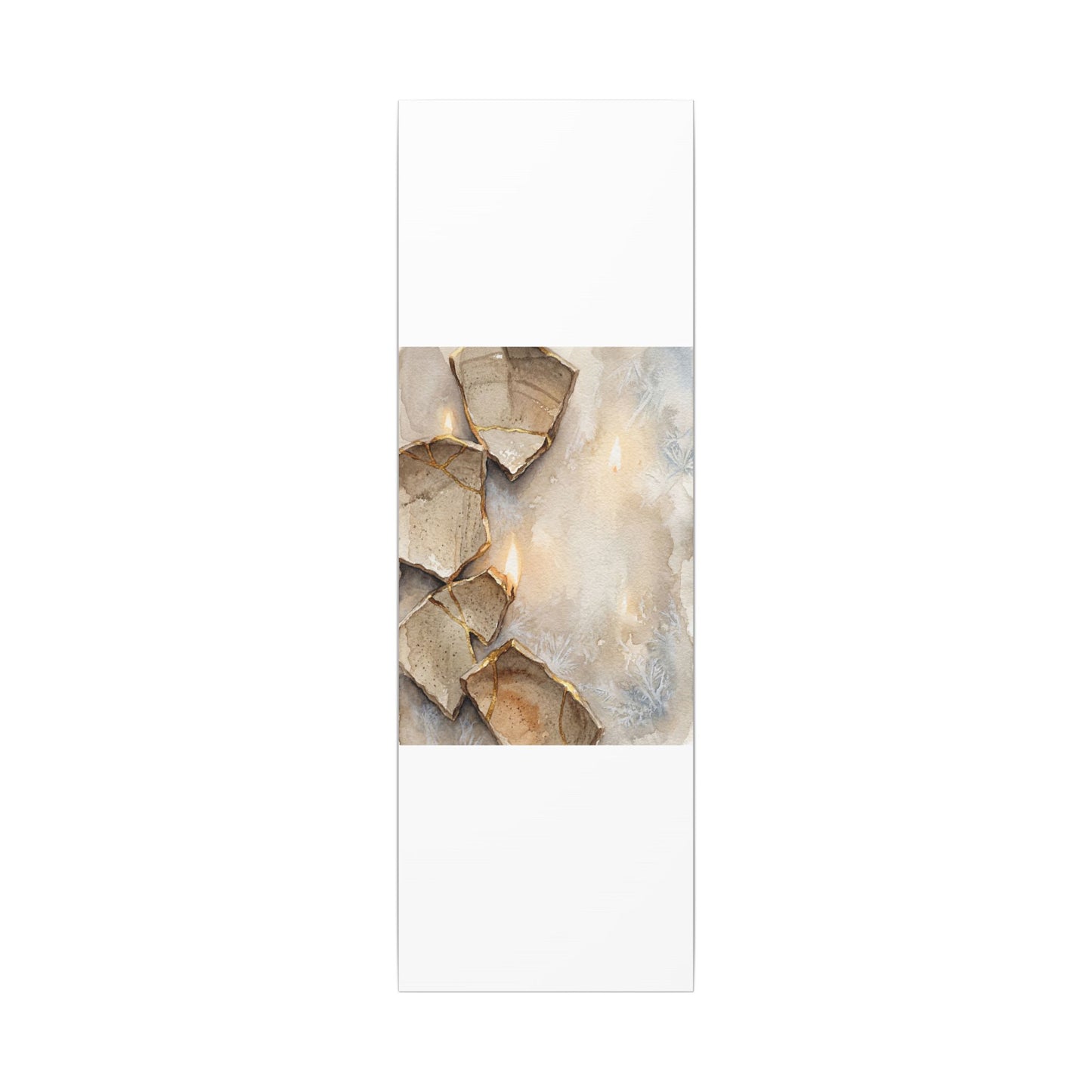 Broken Pottery Winter Canvas Art | Japandi Warm Design