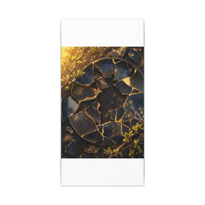 Golden Hour Broken Pottery Canvas Art - Kintsugi Ma