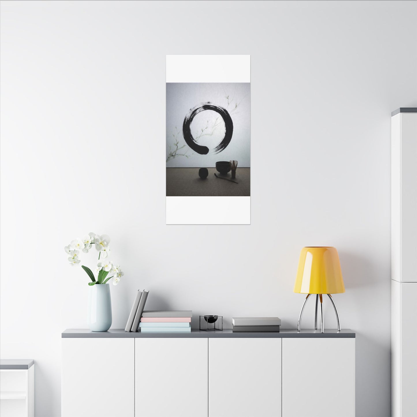 Tea Ceremony Enso Canvas Art | Peaceful Zen Art