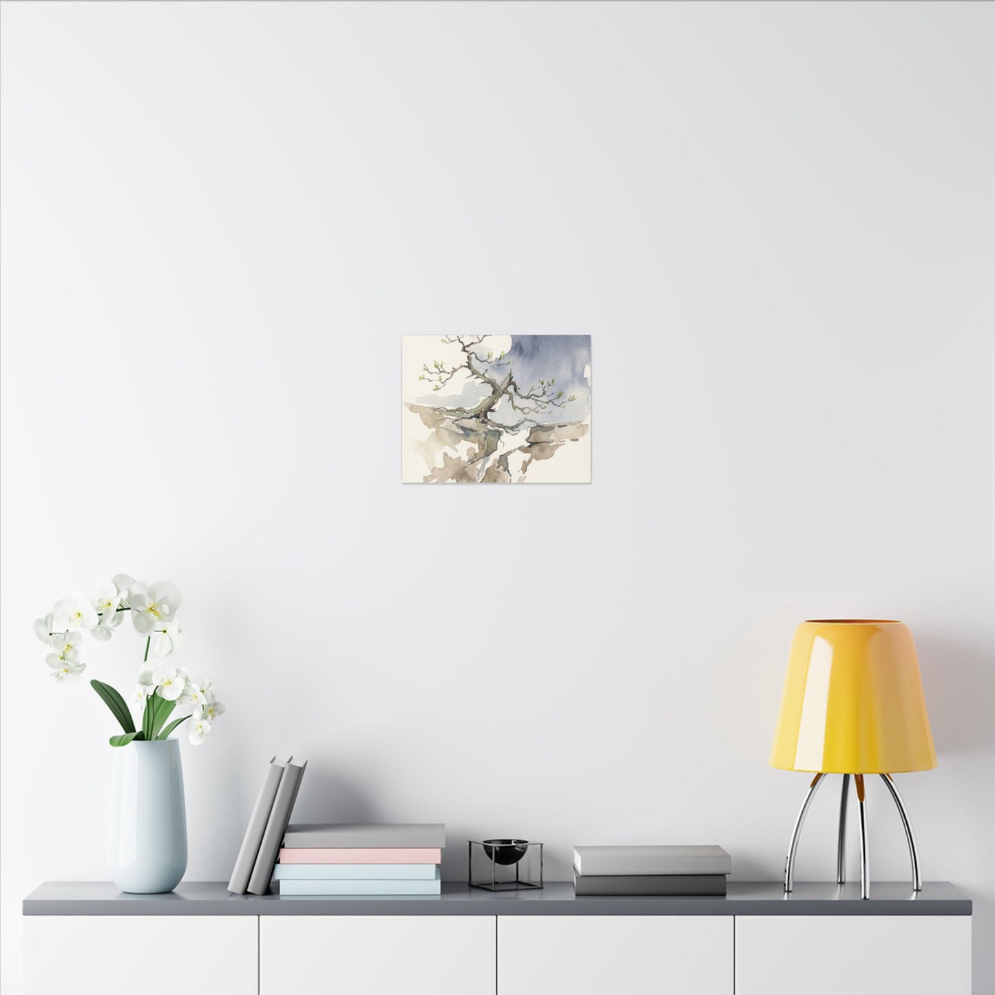 Moonlight Pine Tree Canvas Art - Japandi Ma