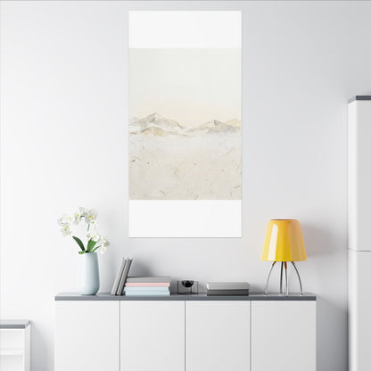 Mountain Mist Winter Canvas Art | Japandi Warm Design